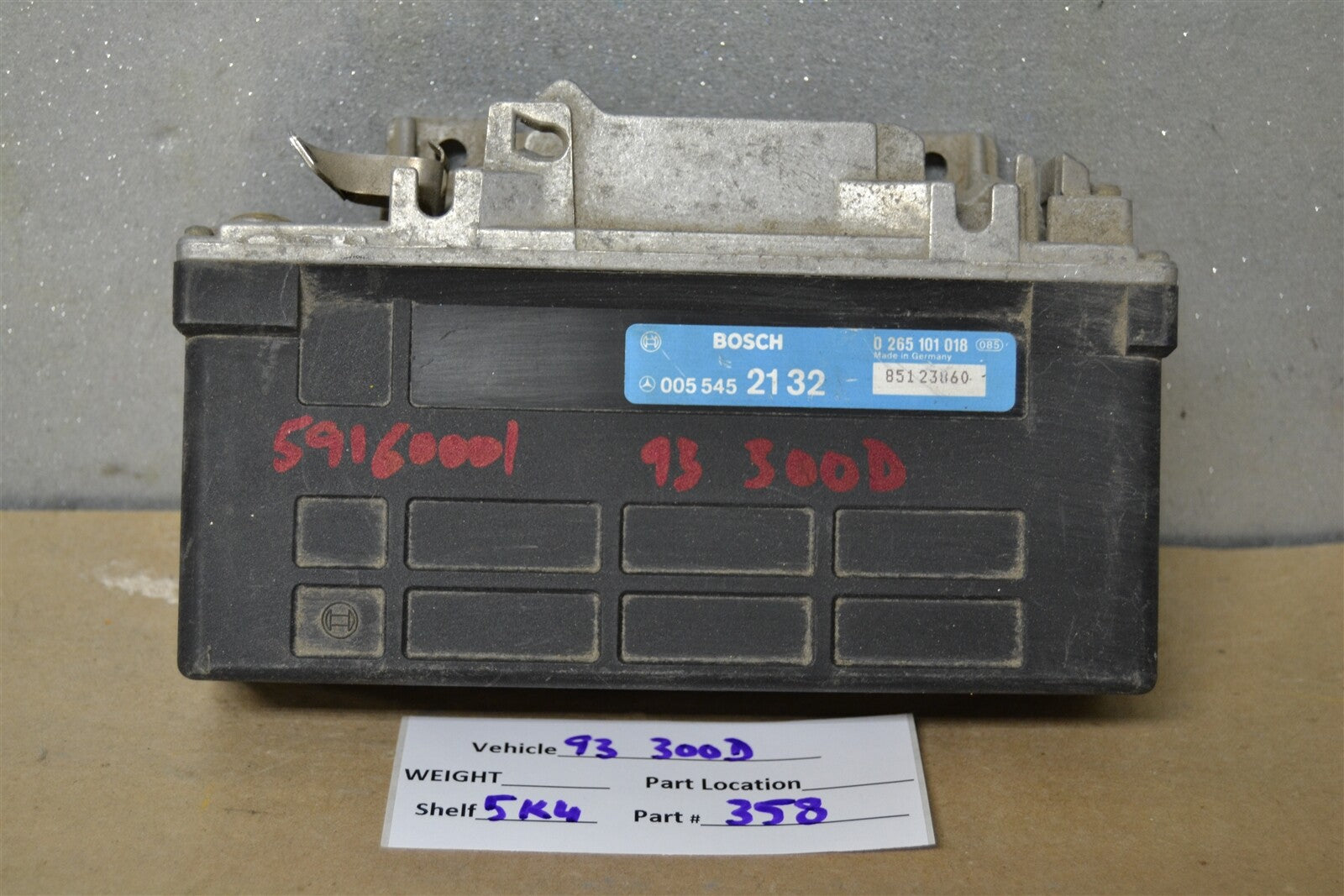 0055452132  Mercedes W124-W126  1986-93ABS Braking system Module   58 5K4